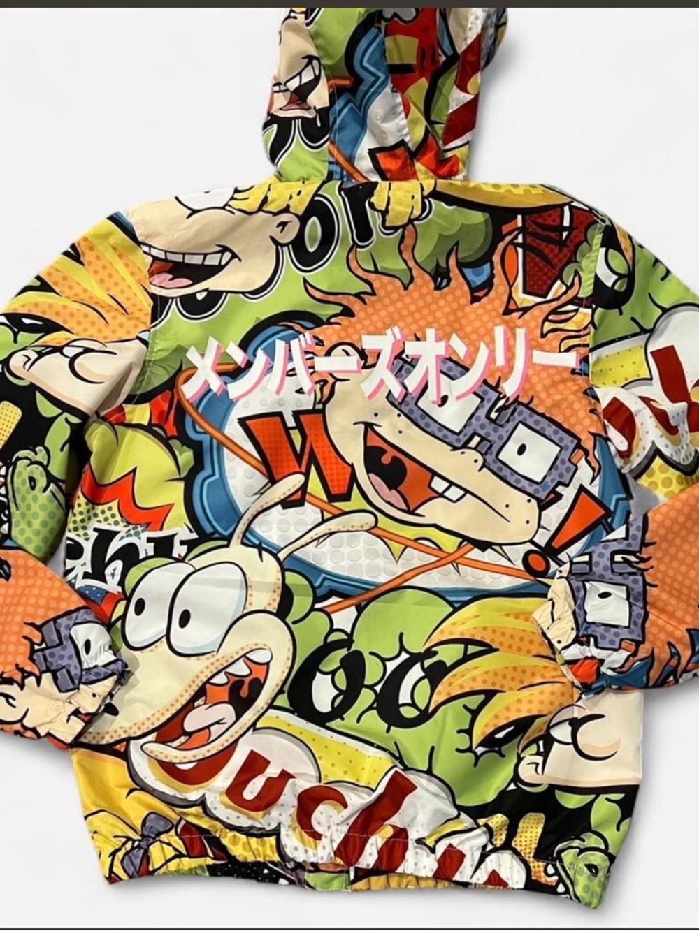 Mens Members Only Colorful Cartoon Hooded Zip-Up Jacket - Multi-Color - Picture 6 of 7